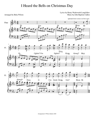 I Heard the Bells on Christmas Day--flute solo (arr. Beka Wilson)