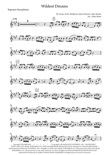 Wildest Dreams (arr. Fabio Britto)
