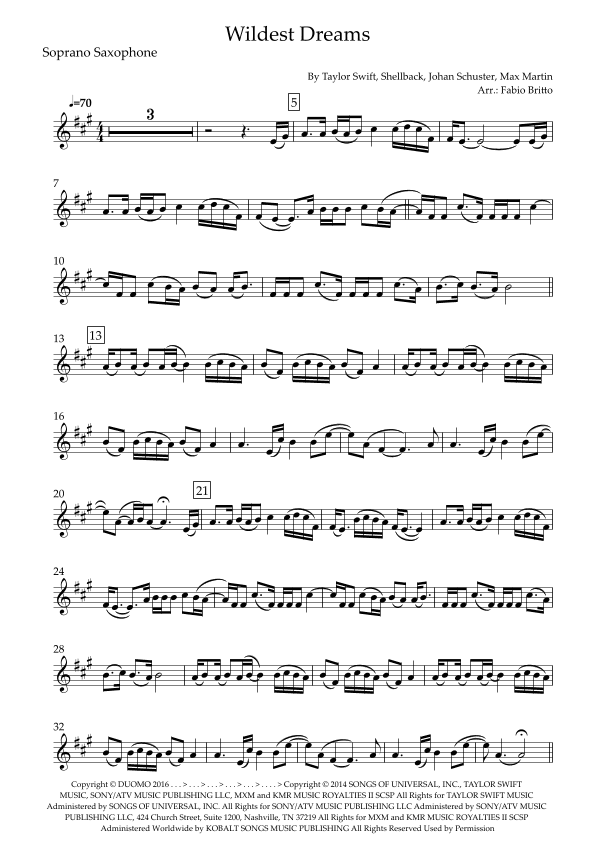 Wildest Dreams (arr. Fabio Britto)