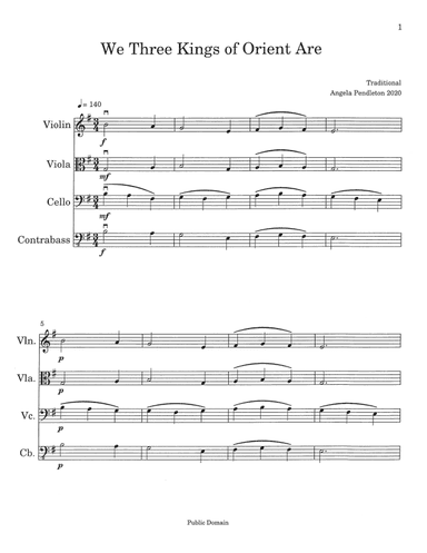 We Three Kings of Orient Are (arr. Angela R Pendleton)