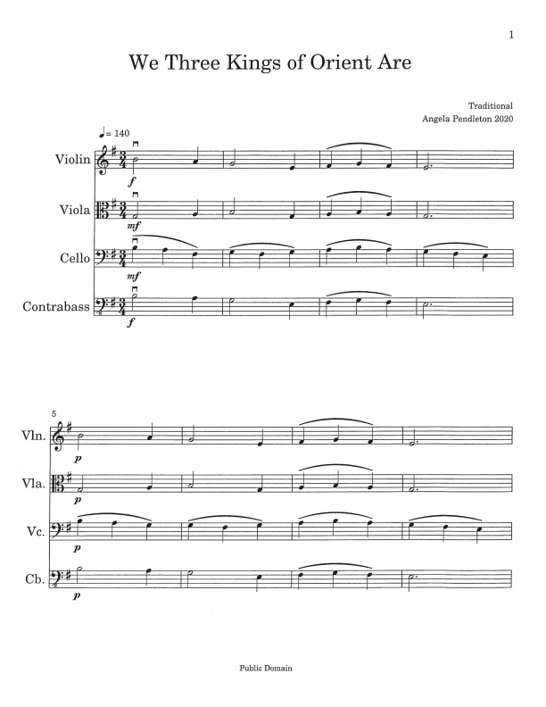 We Three Kings of Orient Are (arr. Angela R Pendleton)