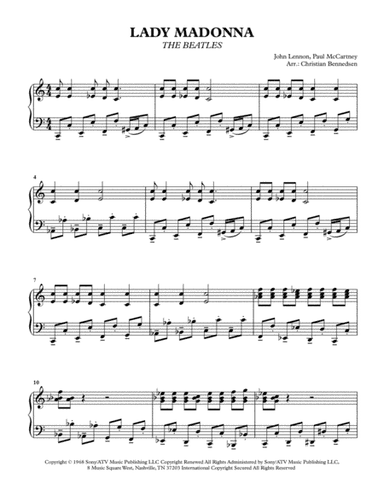 Lady Madonna (arr. Christian Bennedsen)