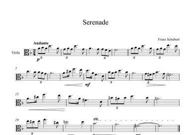 Serenade - Franz Schubert (Viola) (arr. Digital Book Music)