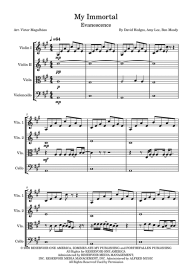 My Immortal (arr. Victor Magalhães)