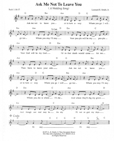 Ask Me Not To Leave You