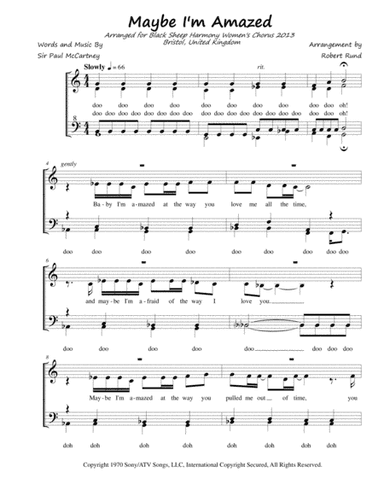 Maybe I'm Amazed (arr. Robert Rund)