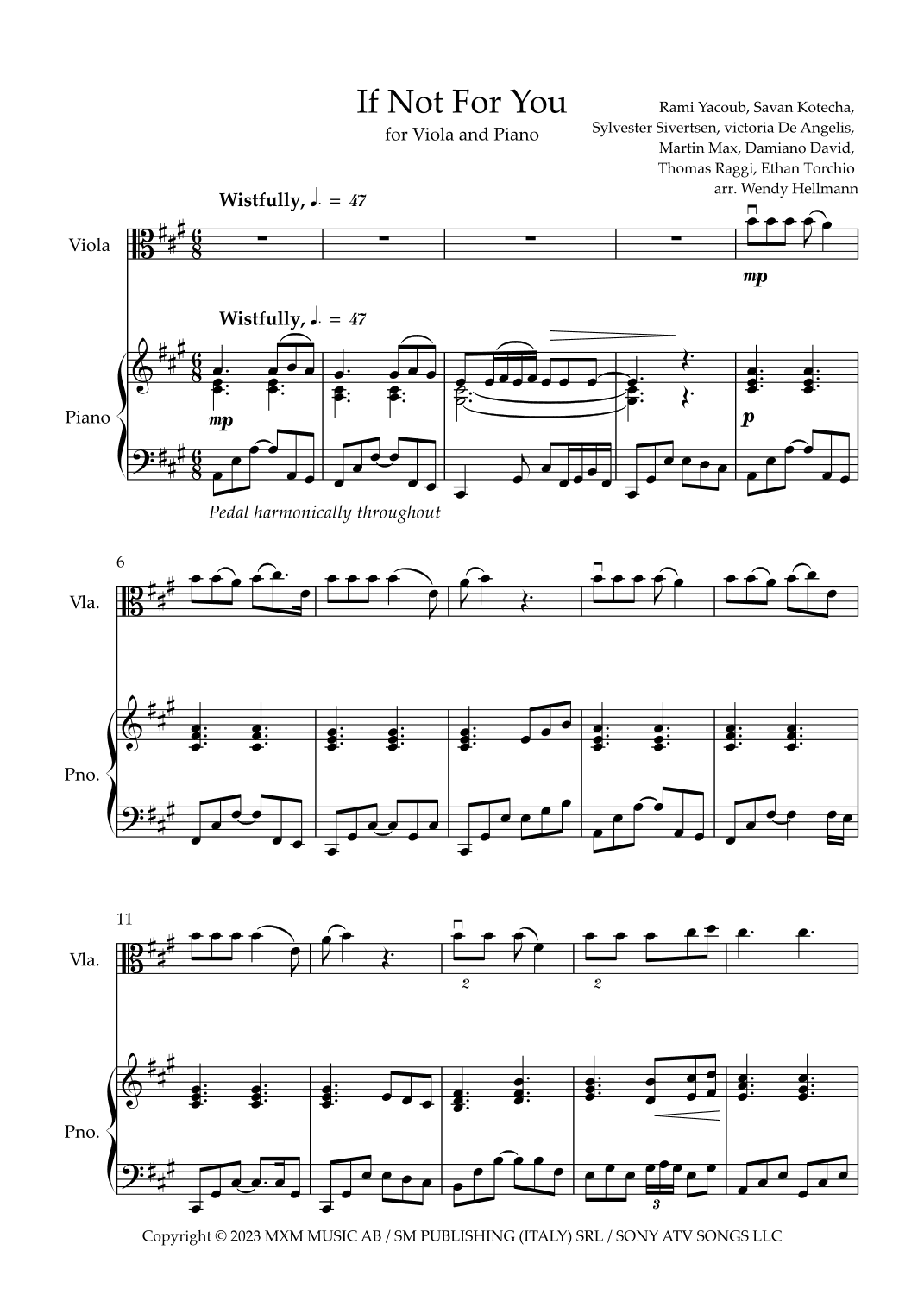 If Not For You (arr. Wendy Hellmann)