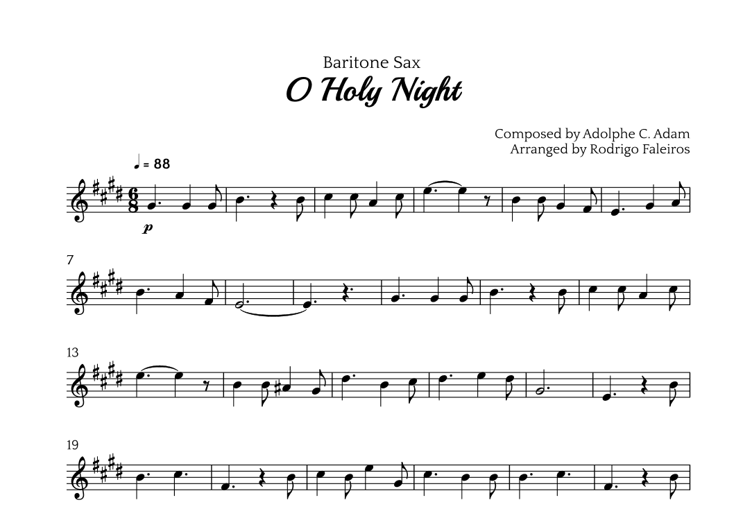 O Holy Night (arr. Rodrigo Faleiros)