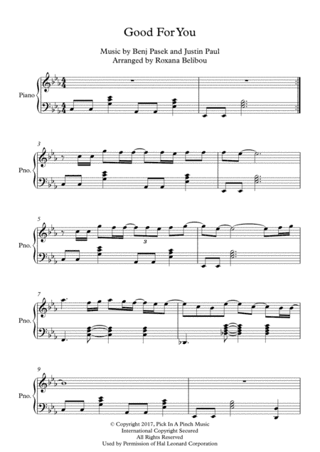 Good For You (arr. Roxana Belibou)