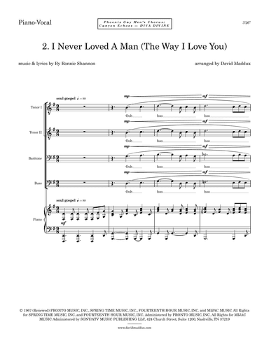 I Never Loved A Man (the Way I Love You) (arr. David Maddux)
