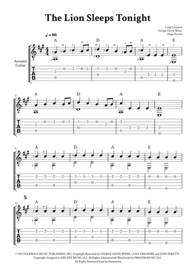 The Lion Sleeps Tonight (arr. Yuri Noronha)
