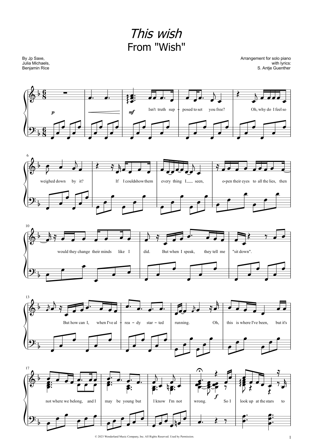 This Wish (arr. Antje Günther)