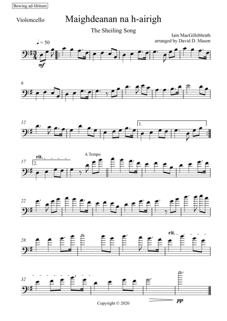 Maighdeanan na h-airigh (The Sheiling Song) (arr. David D. Mason)