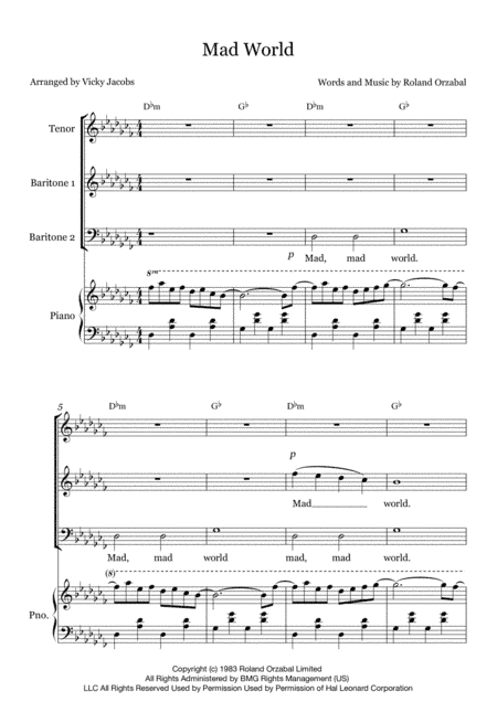 Mad World (arr. Vicky Jacobs)