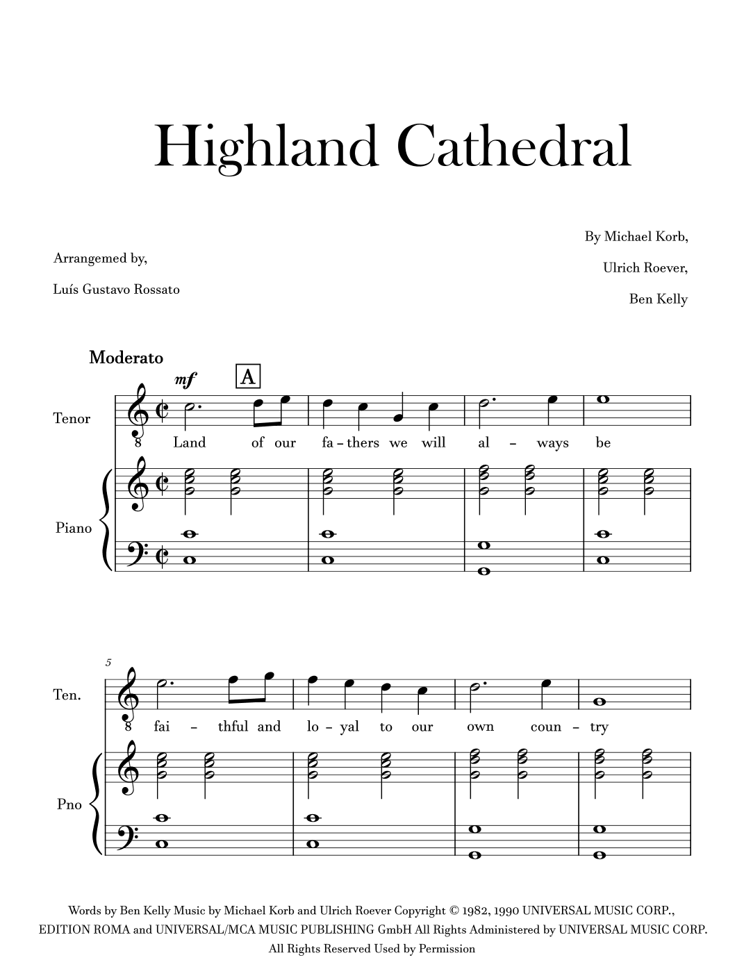 Highland Cathedral (arr. Luís Gustavo Rossato)