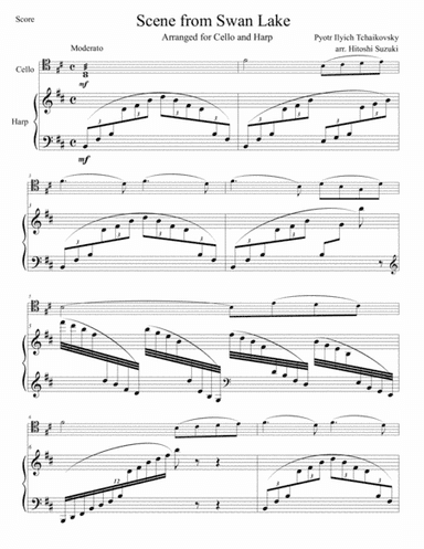 Scene from Swan Lake for Cello and Harp Duo (arr. Hitoshi Suzuki)