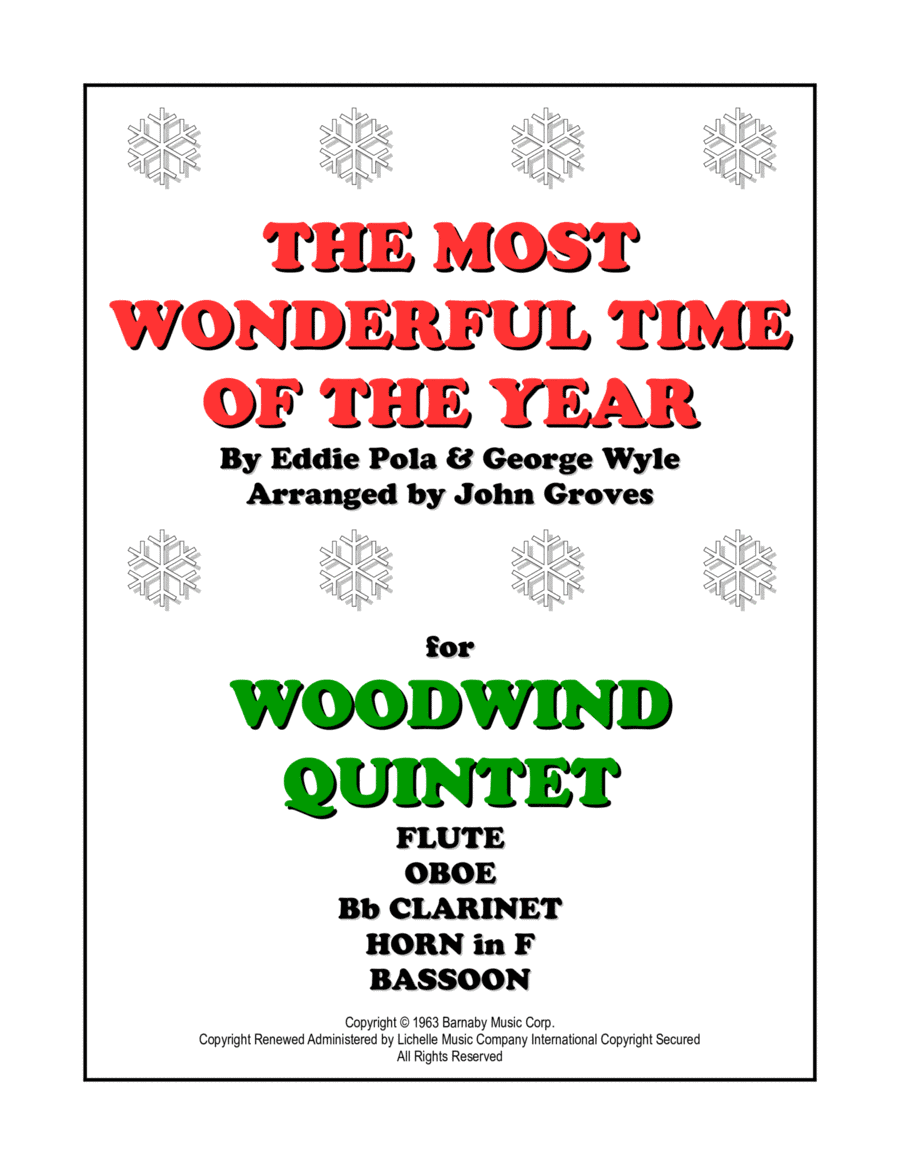 The Most Wonderful Time Of The Year (arr. John Groves)