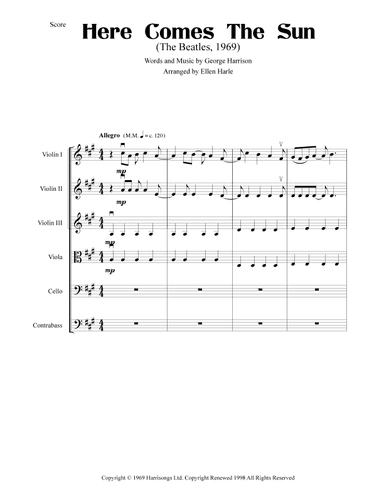 Here Comes The Sun (arr. Ellen Harle)