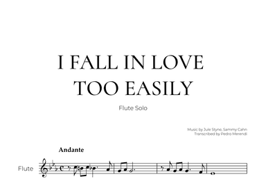 I Fall In Love Too Easily (arr. Pedro Merendi)