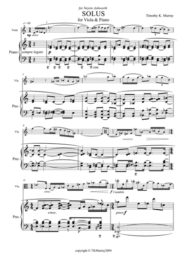 Murray - Solus - Viola & Piano