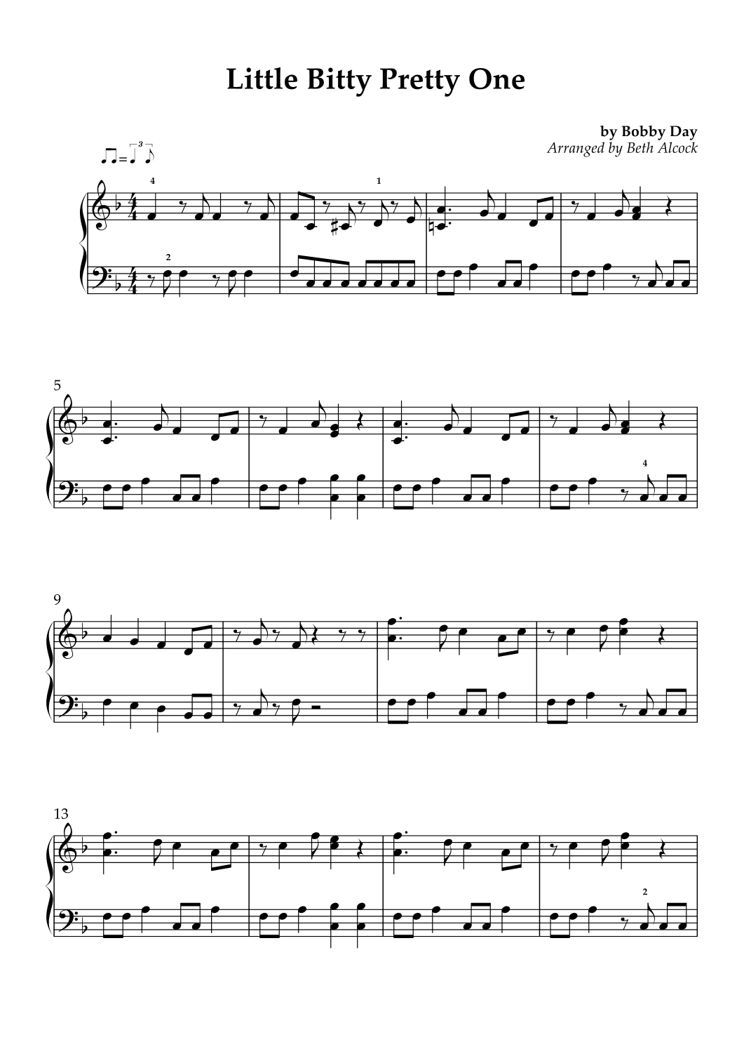 Little Bitty Pretty One (arr. Beth Alcock)