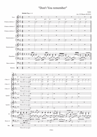 Don't You Remember (arr. Francesco Paolo Musto)