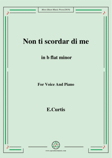 De Curtis-Non ti scordar di me in b flat minor (arr. MSM)