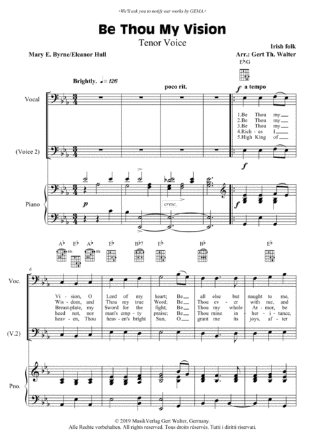 Be Thou My Vision (arr. Gert Th. Walter)