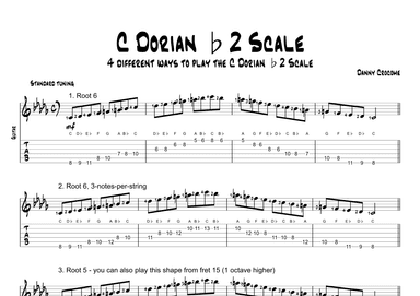 C Dorian b2 Scale (4 Ways to Play)