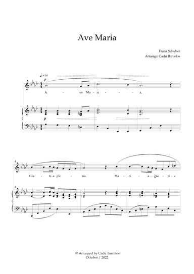 Ave Maria - Schubert Ab Major (arr. Cadu Barcelos)