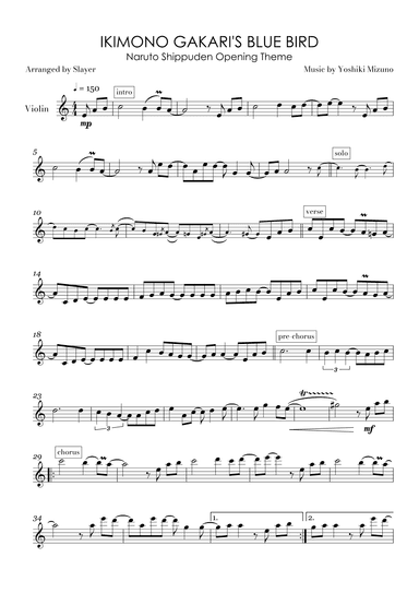 Ikimono Gakari's Blue Bird (arr. Slayer)