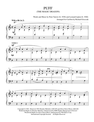 Puff The Magic Dragon (arr. Richard Giszczak)