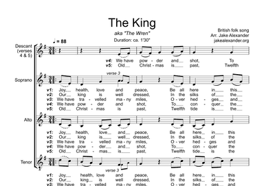 The King - SAT a cappella (arr. Jake Alexander)