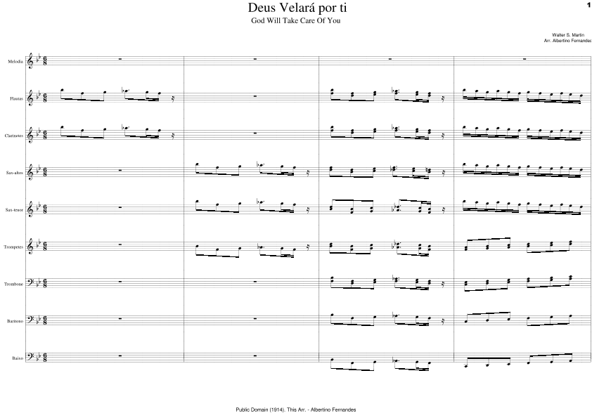 Deus Velará Por Ti (God Will Take Care  Of You) (arr. Albertino Fernandes)