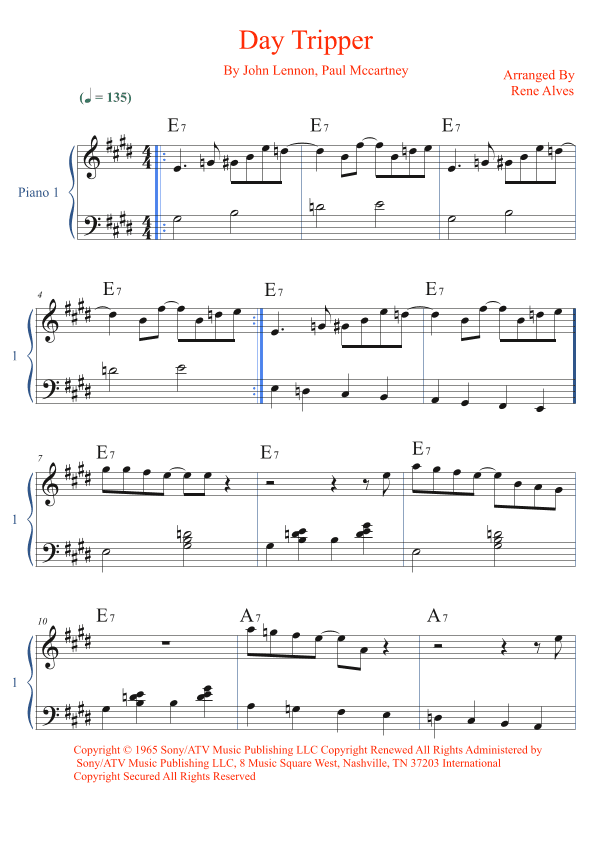 Day Tripper (arr. Rene Alves)