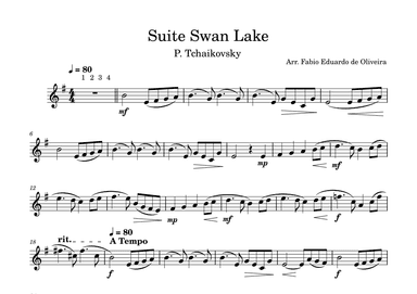 Swan Lake (Tchaikovsky) - Easy Arrangement (arr. Fabio Eduardo de Oliveira)