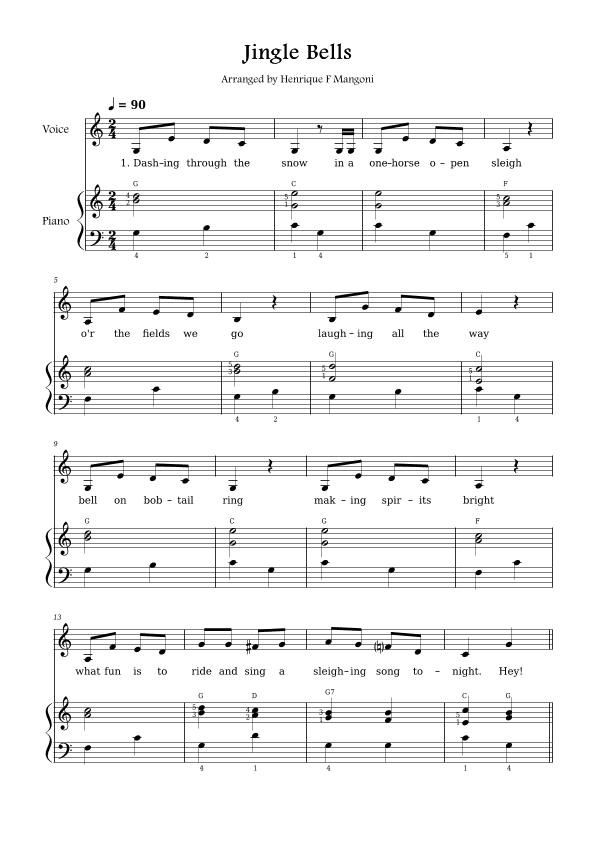 Jingle Bells (arr. Henrique F Mangoni)