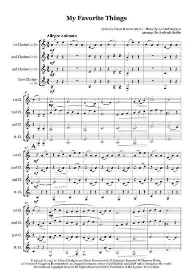 My Favorite Things (arr. Kayleigh Huelin)