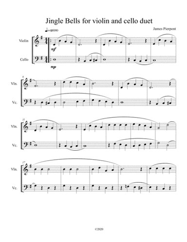Jingle Bells (violin and cello duet) (arr. B C Dockery)