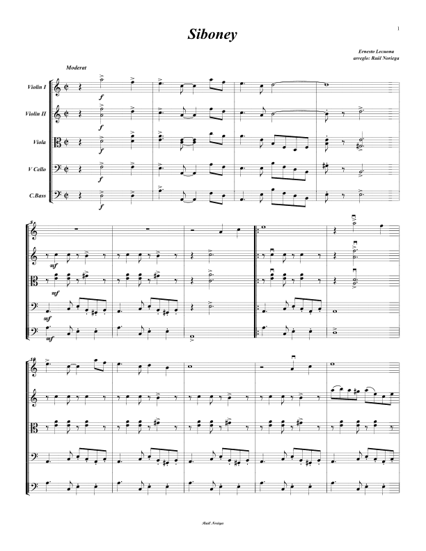 Siboney (arr. RAUL NORIEGA)