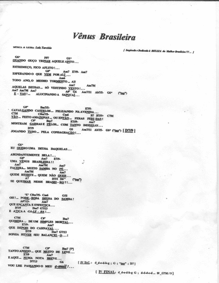 Vênus Brasileira: SAMBA