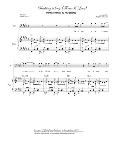 Wedding Song (There Is Love) (arr. Stephen DeCesare)