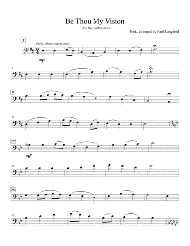 Be Thou My Vision - Piano/cello duet (arr. Paul Langford)