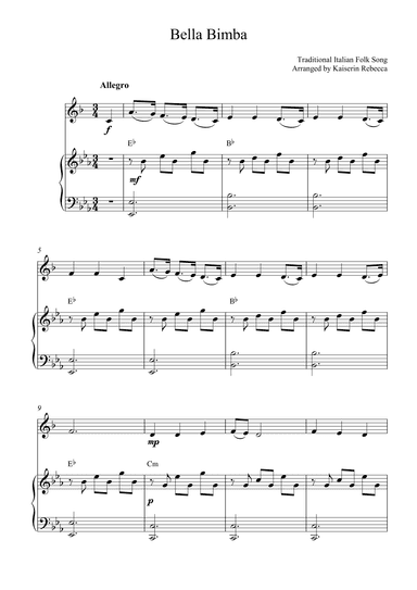 Bella Bimba (arr. Kaiserin Rebecca)