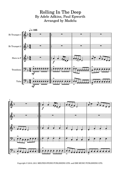 Rolling In The Deep (arr. Madelu Lopes)