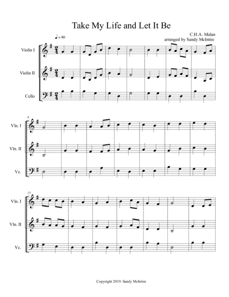 Take My Life and Let It Be (trio) (arr. Sandy McIntire)