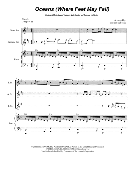 Oceans (Where Feet May Fail) (arr. Stephen DeCesare)