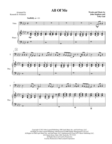 All Of Me (arr. Kenneth D. Friedrich)
