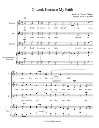 O Lord, Increase My Faith (arr. W. F. Schmidt)
