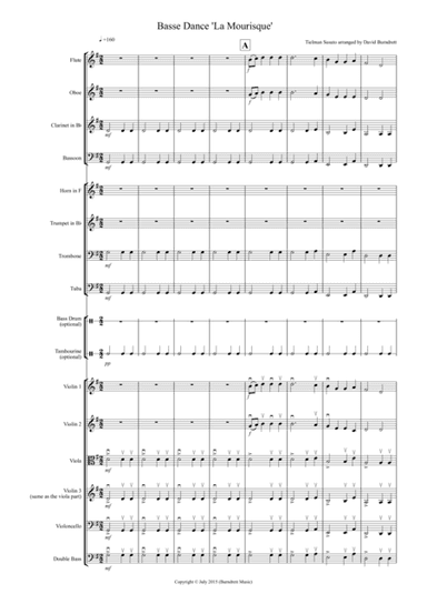 Basse Dance by Susato for School Orchestra (arr. David Burndrett)